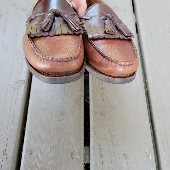 Allen Edmonds Nashua Two Tone Brown Tassel Kiltie Fringe Tassel Loafers Men's 10 - Picture 6 of 8
